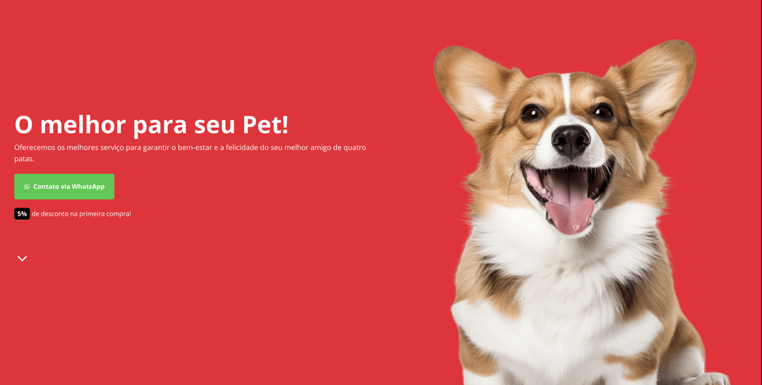 Imagem do projeto Landing page Pet Shop